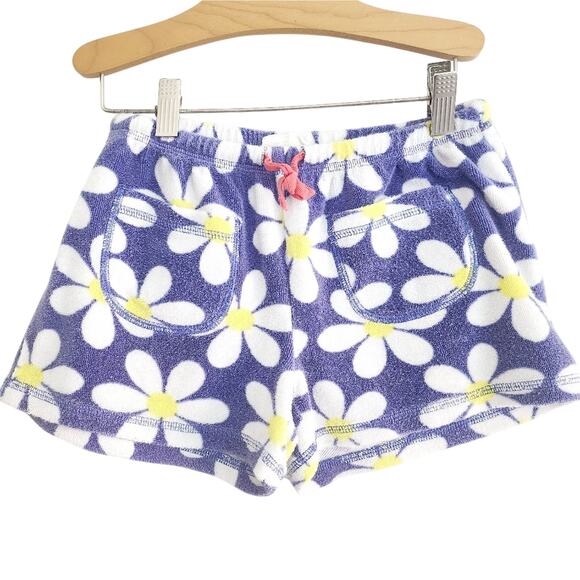 11 Mini Boden Terry Daisy Print Shorts - Picture 1 of 4
